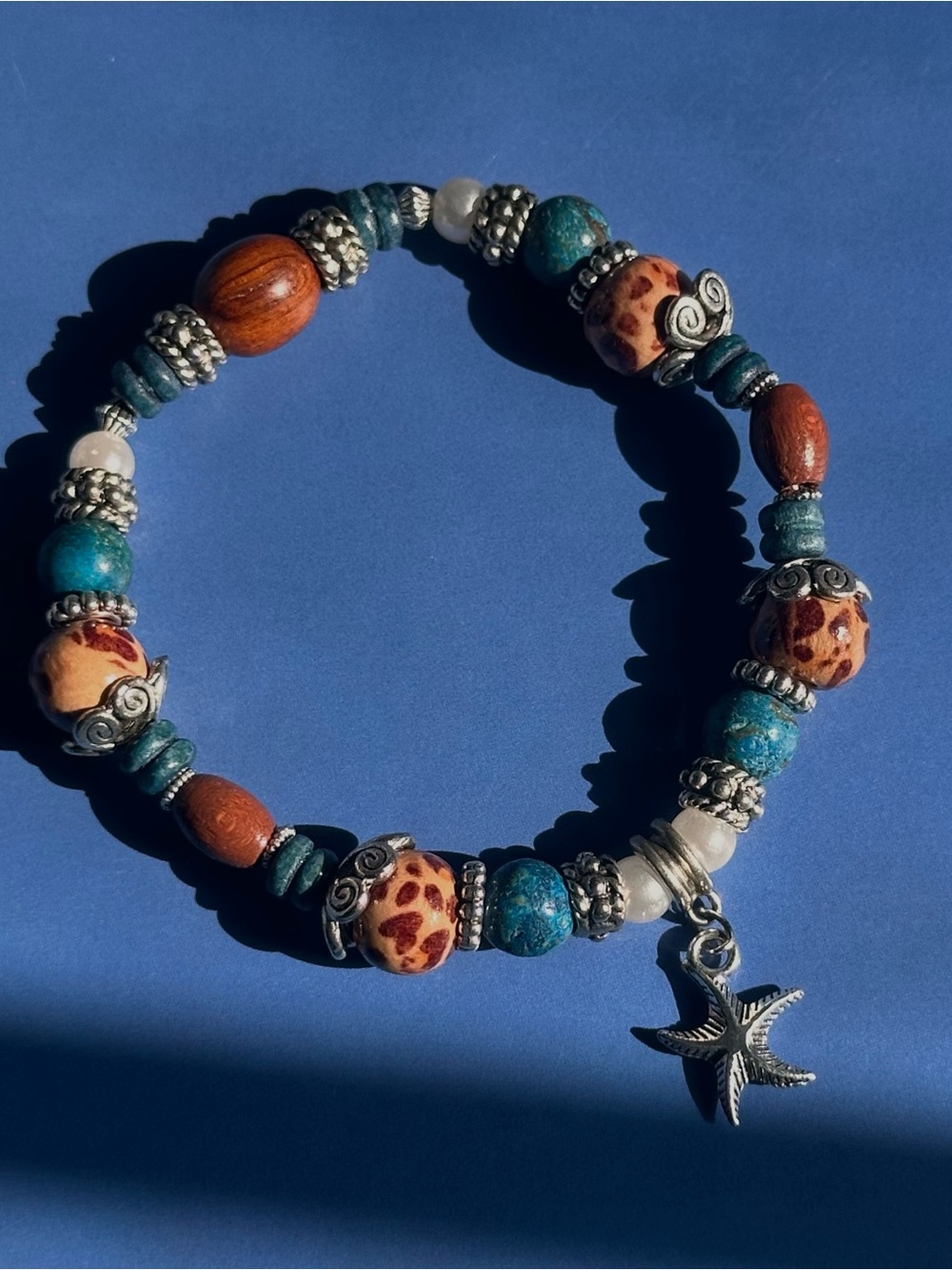 (2 for 20) Beachy inspired crystal beaded bracelet